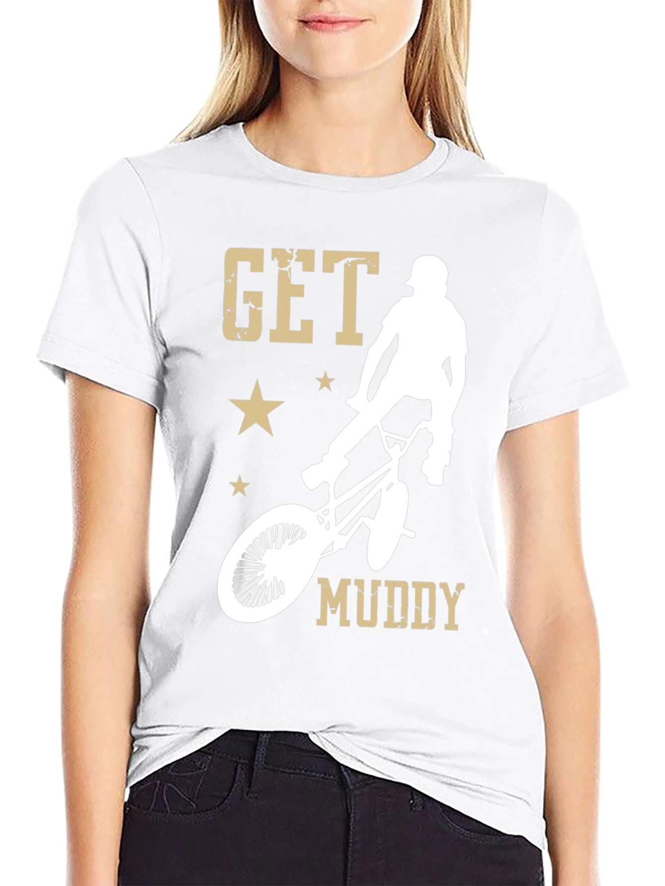 Get Muddy BMX Rider Graphic T-Shirt