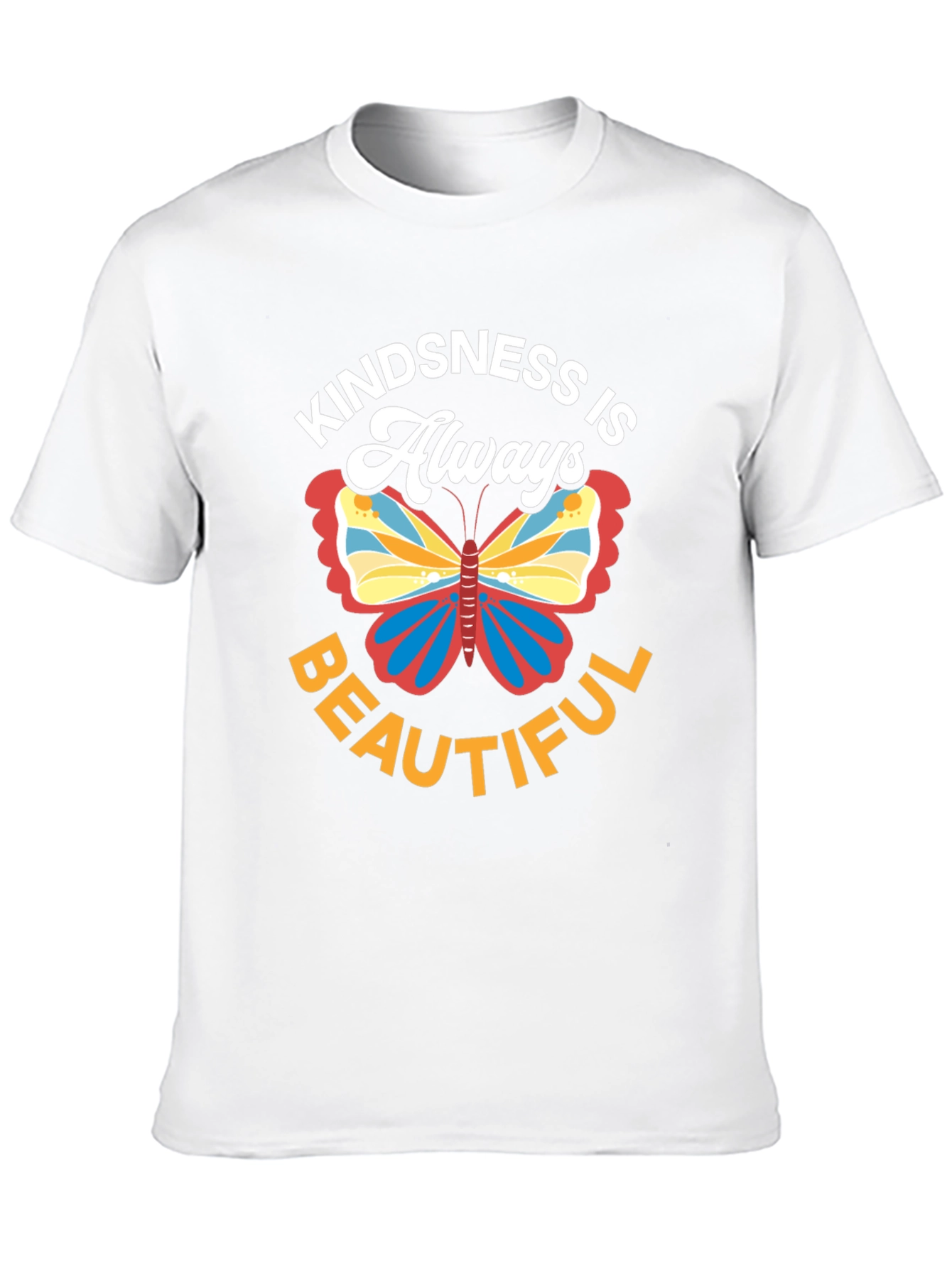 Kindness Butterfly Graphic Tee - Always Beautiful Black Shirt