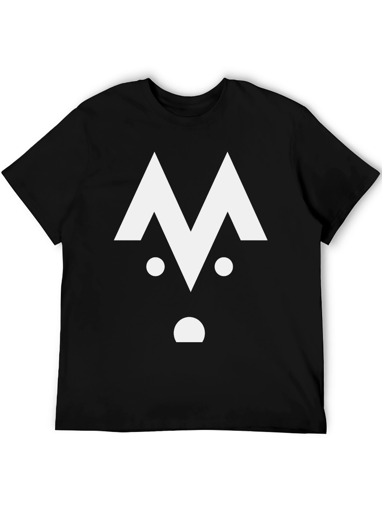 Abstract Graphic Tee - Black Cotton Blend