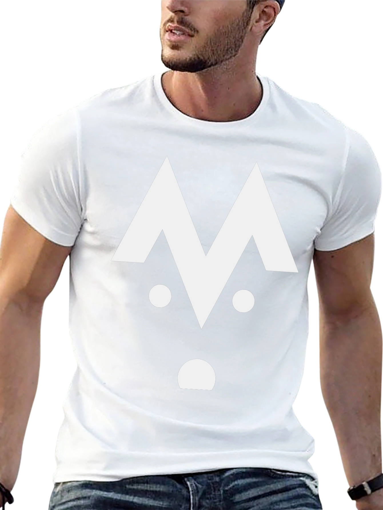 Abstract Graphic Tee - Black Cotton Blend
