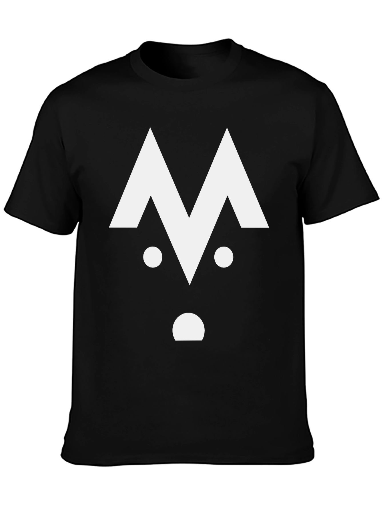 Abstract Graphic Tee - Black Cotton Blend