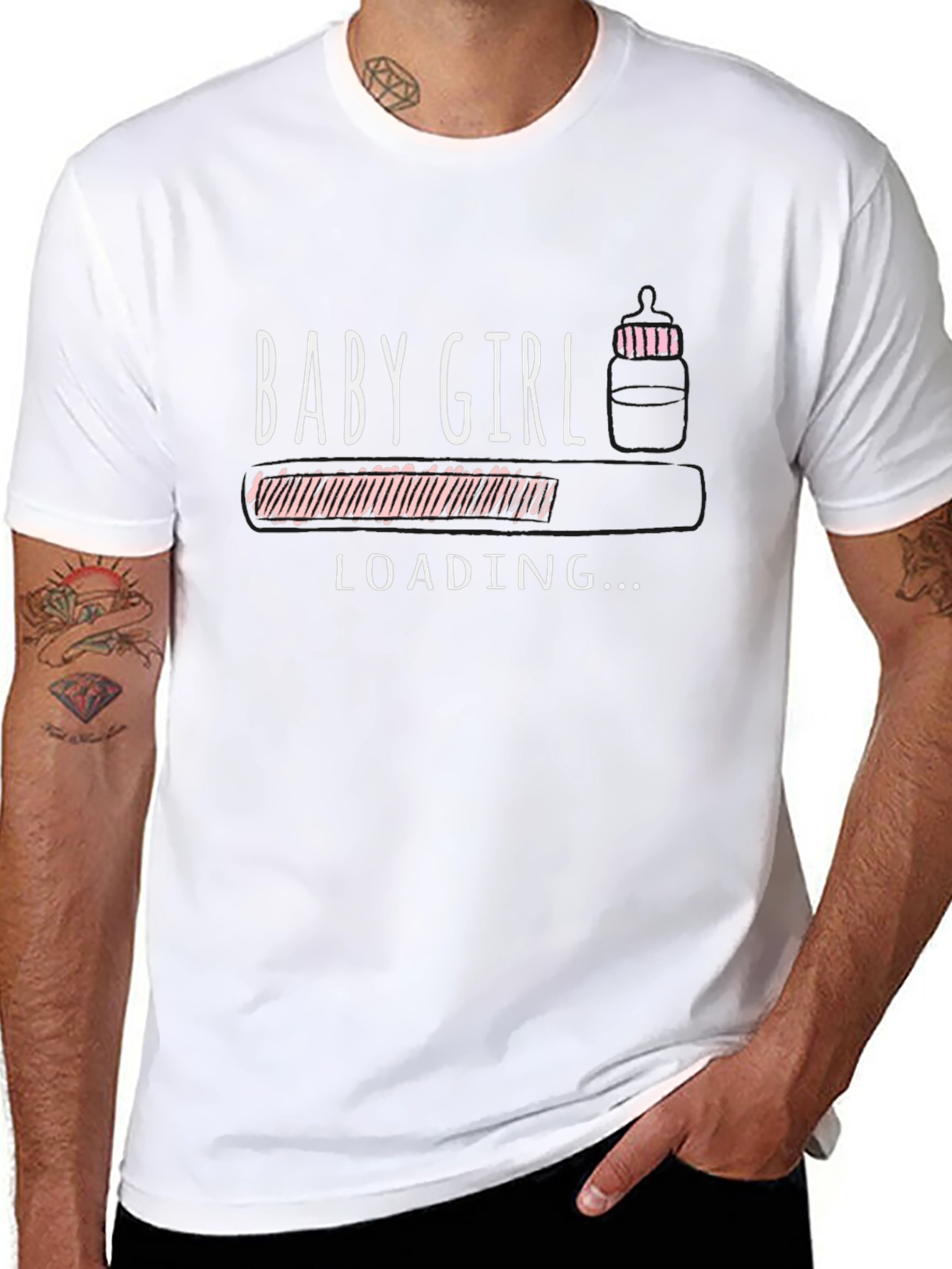 Baby Girl Loading T-Shirt - Pregnancy Announcement
