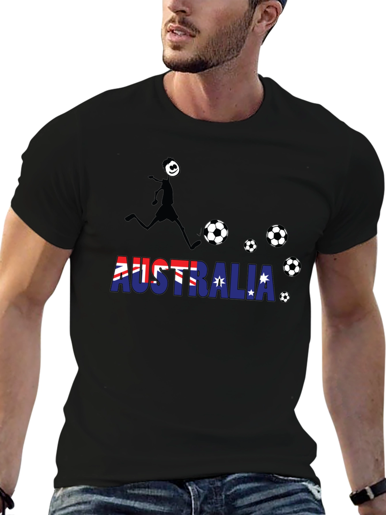 Australia Soccer T-Shirt Black