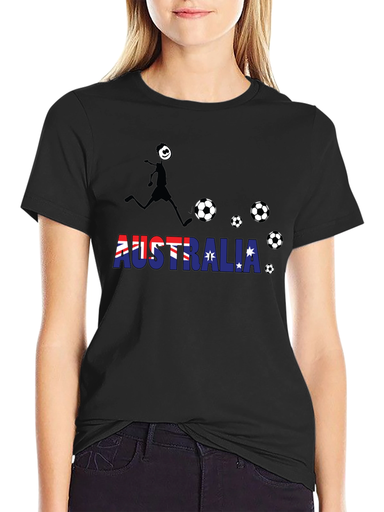 Australia Soccer T-Shirt Black