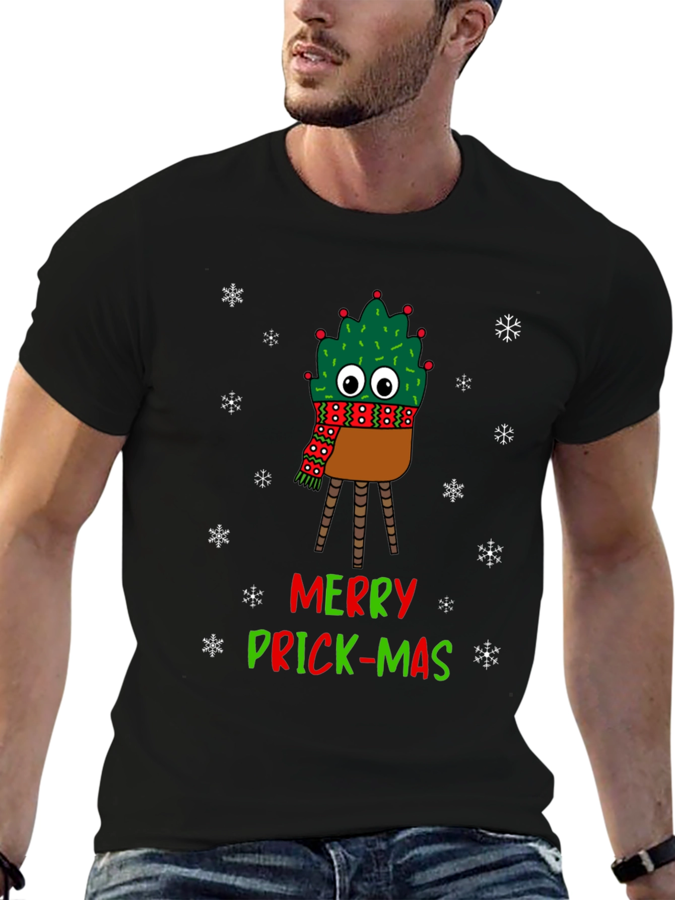 Merry Prick-Mas Cactus Christmas T-Shirt