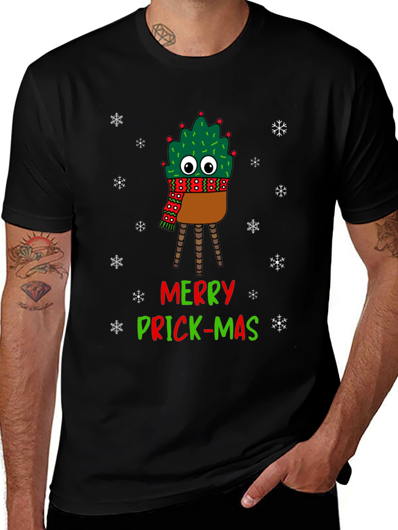 Merry Prick-Mas Cactus Christmas T-Shirt