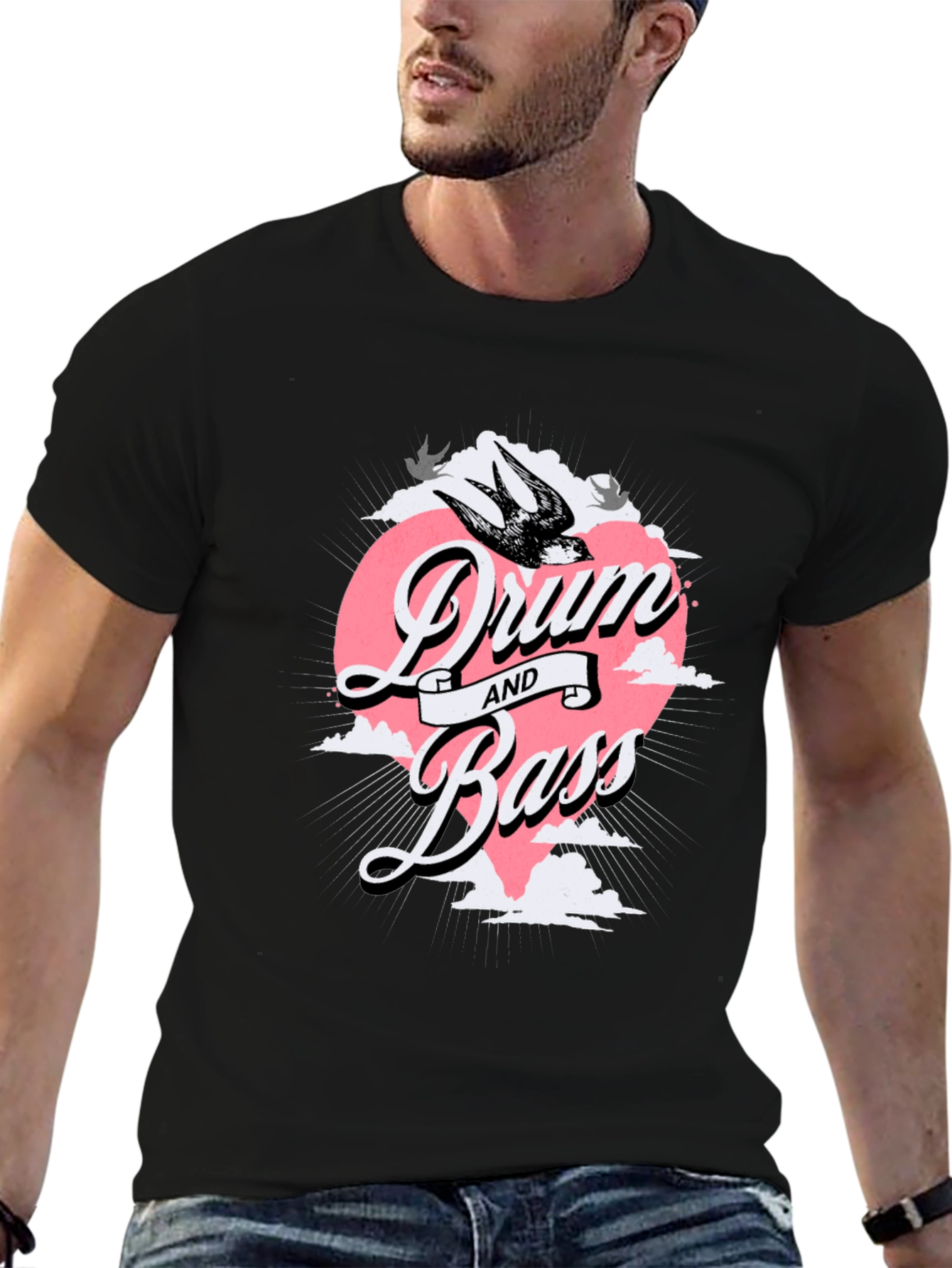 Drum and Bass Graphic T-Shirt - Stylish Music Apparel