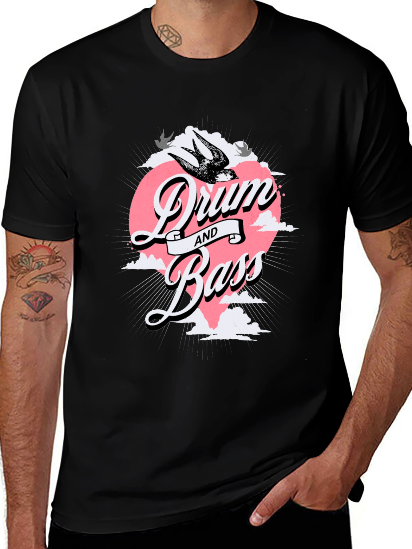 Drum and Bass Graphic T-Shirt - Stylish Music Apparel