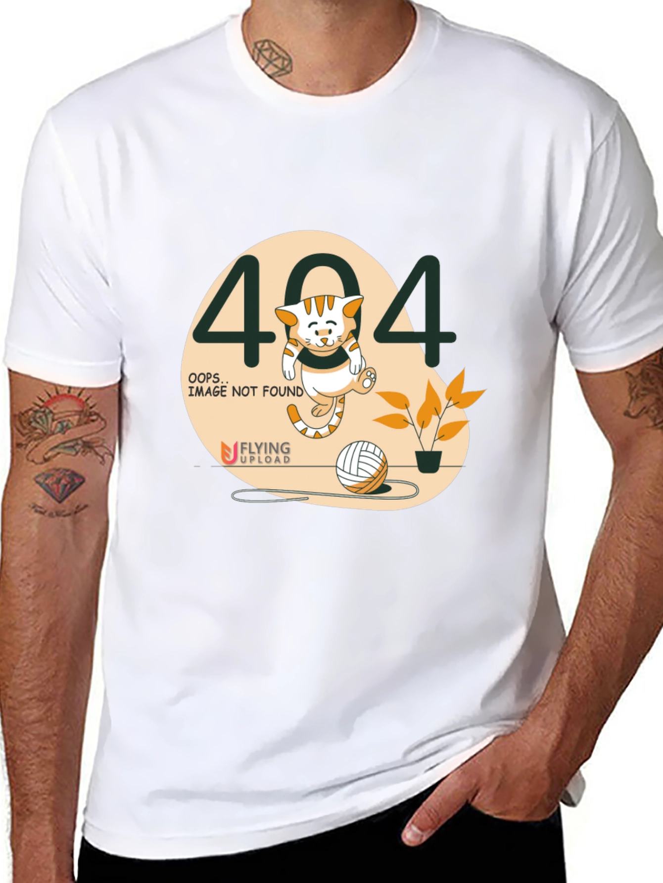 404 Error Cat Graphic T-Shirt