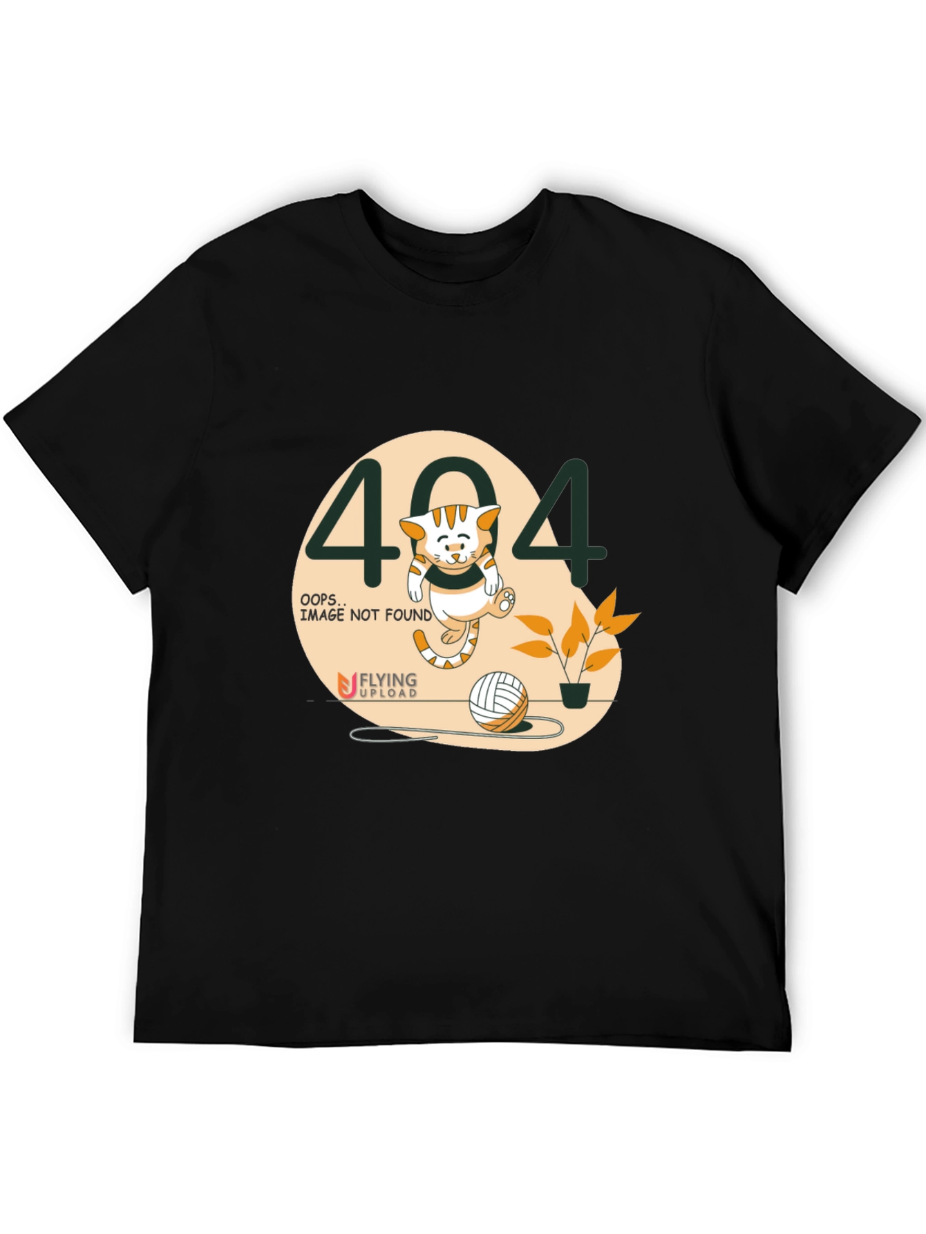 404 Error Cat Graphic T-Shirt