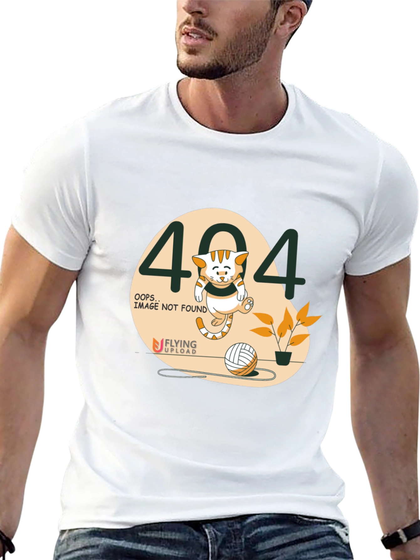404 Error Cat Graphic T-Shirt
