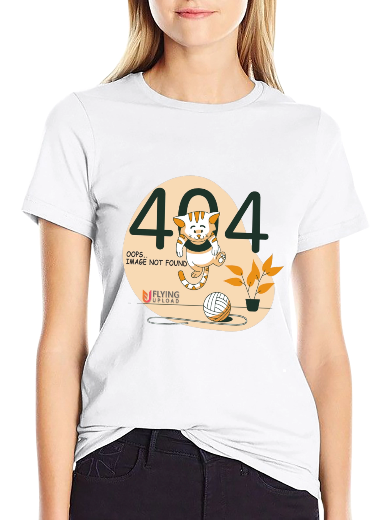 404 Error Cat Graphic T-Shirt