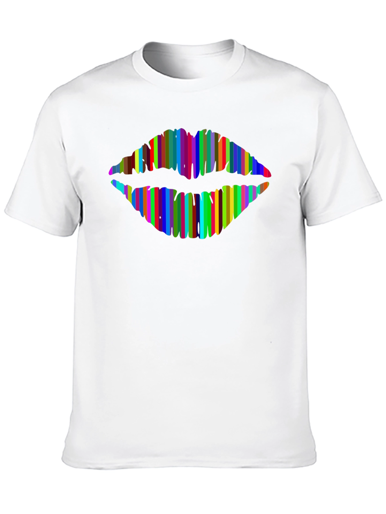 Rainbow Lips Graphic Tee - Mens Black T-Shirt