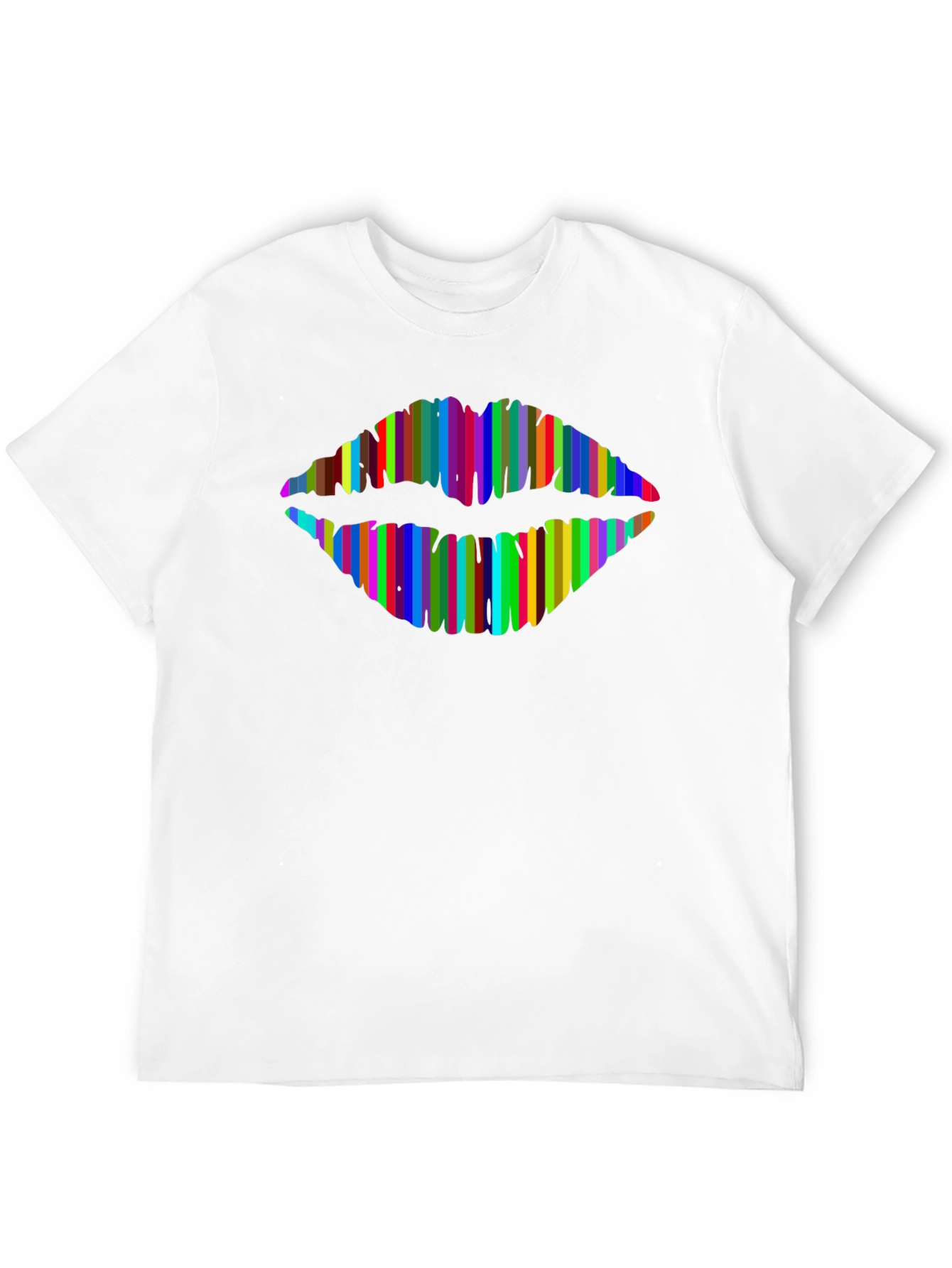Rainbow Lips Graphic Tee - Mens Black T-Shirt