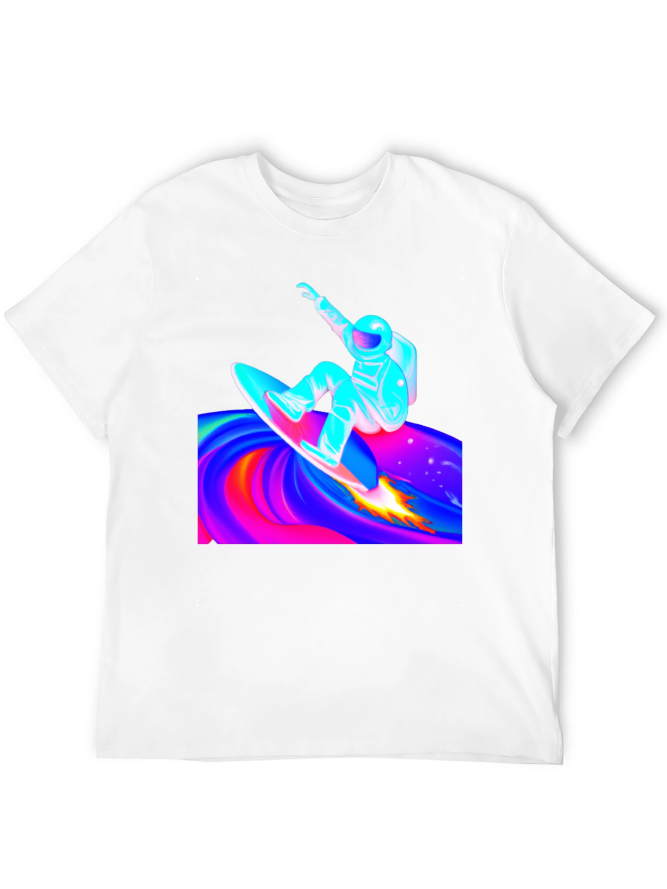 Astronaut Surfer Black T-Shirt
