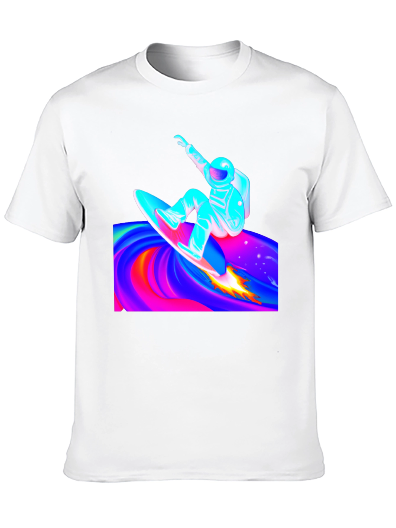 Astronaut Surfer Black T-Shirt