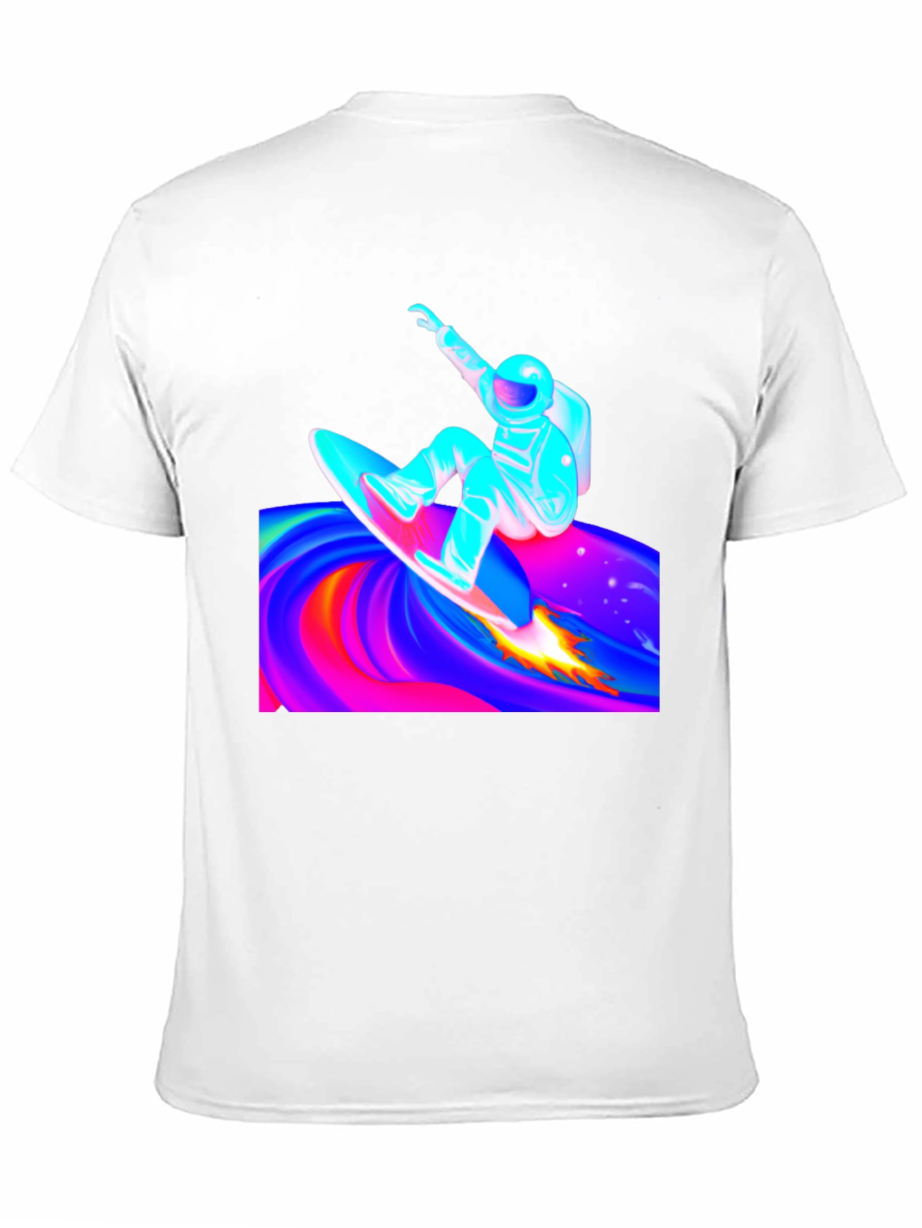 Astronaut Surfer Black T-Shirt