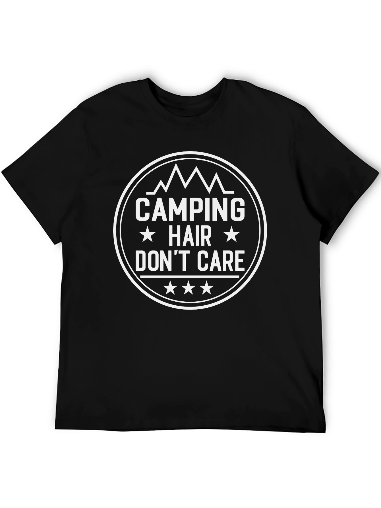 Camping Hair Dont Care Graphic Tee