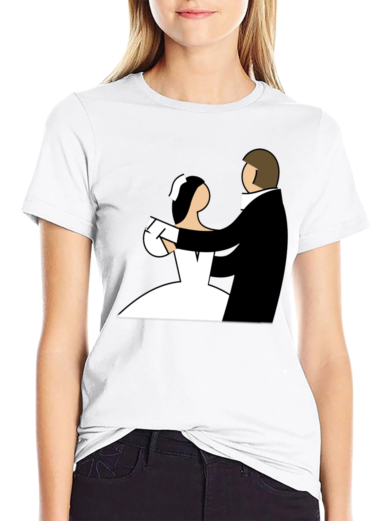 Wedding Dance Graphic Tee - Black Cotton T-Shirt
