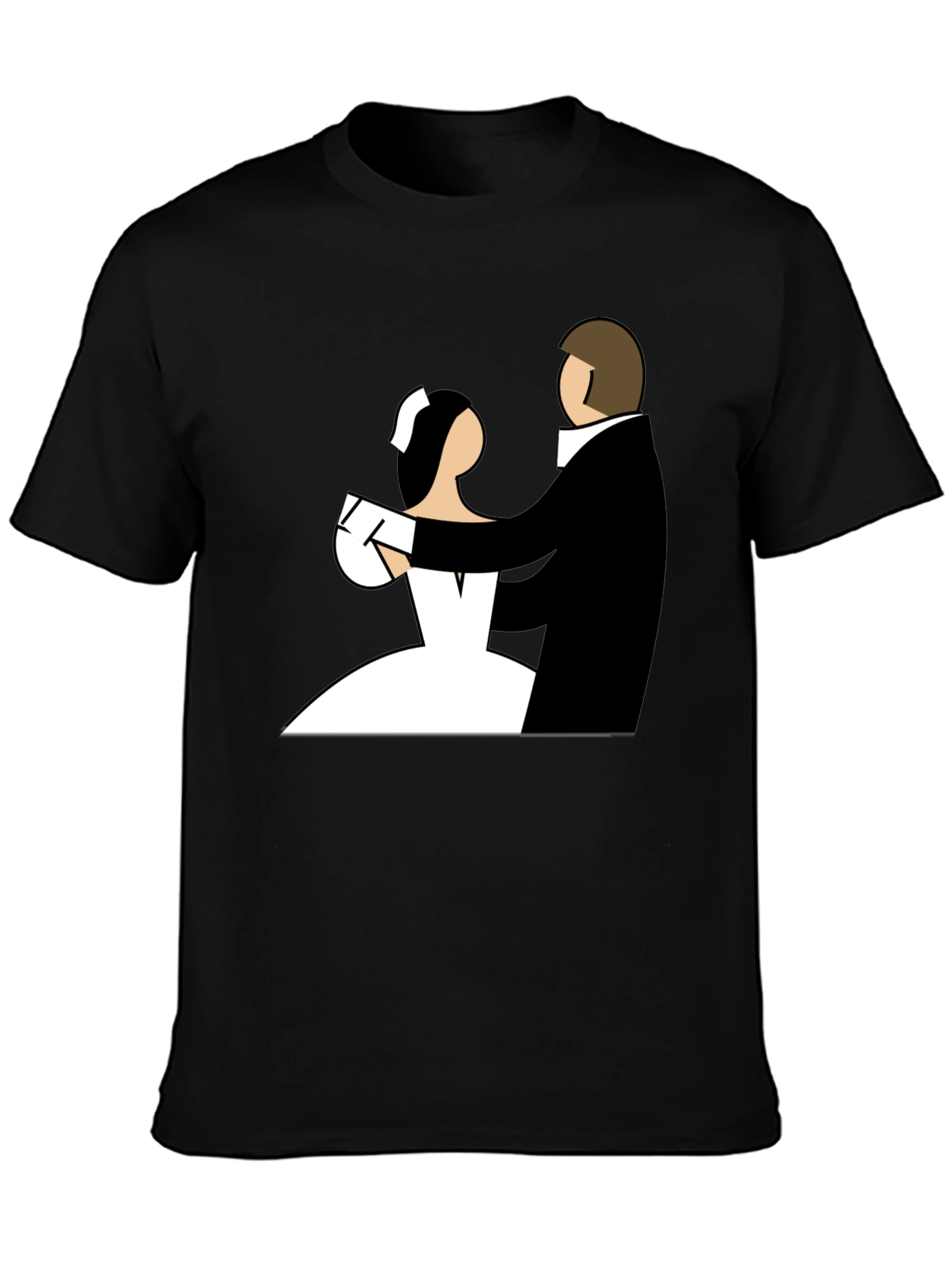 Wedding Dance Graphic Tee - Black Cotton T-Shirt