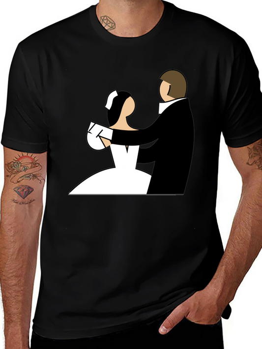Wedding Dance Graphic Tee - Black Cotton T-Shirt