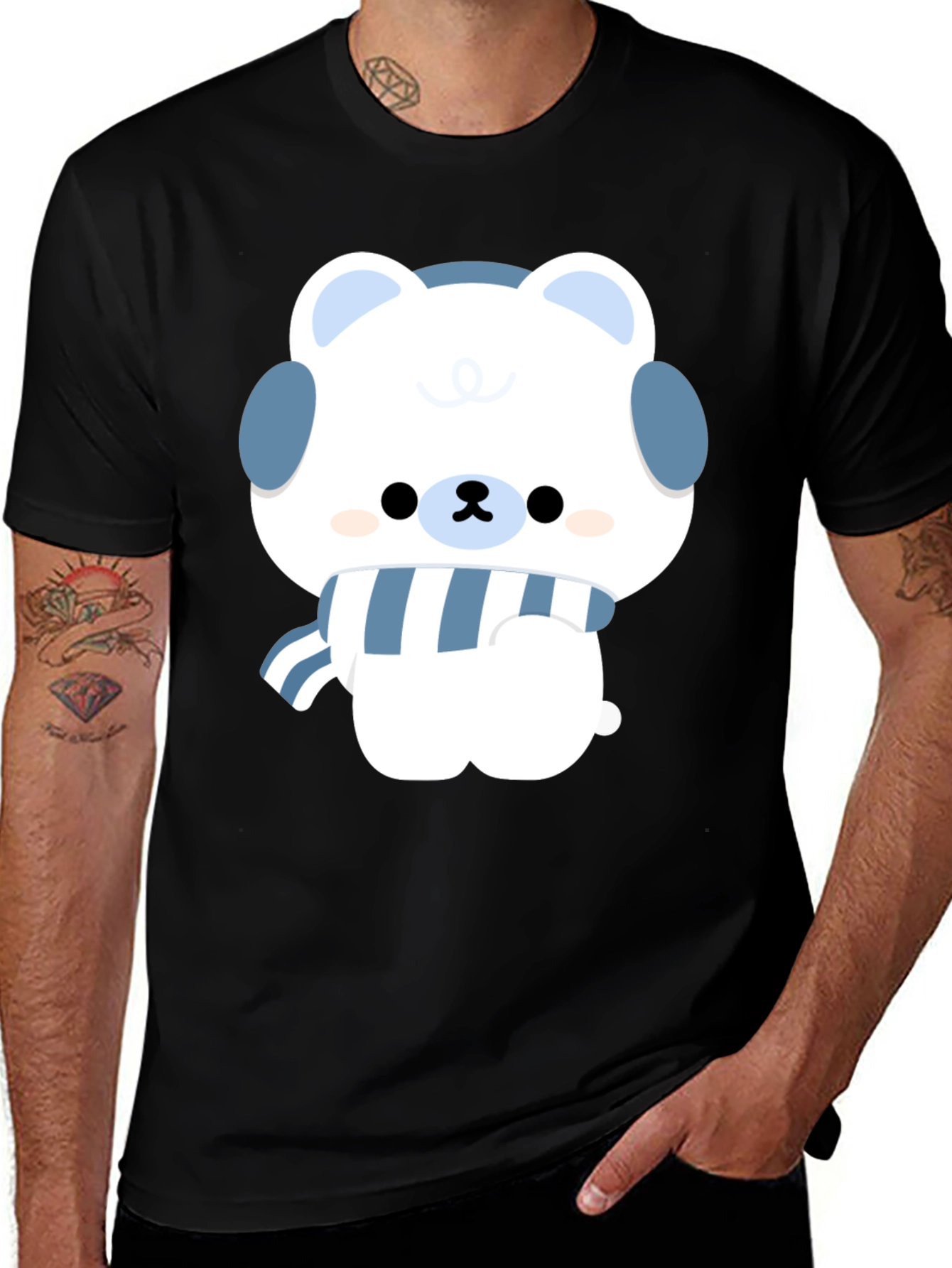 Cute Winter Bear Graphic Tee - Stylish & Cozy