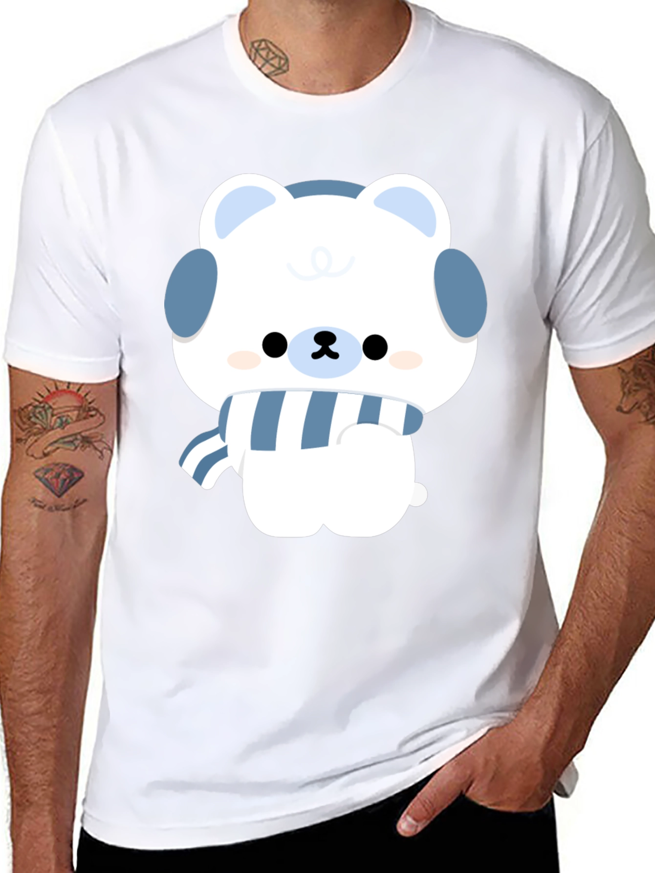 Cute Winter Bear Graphic Tee - Stylish & Cozy