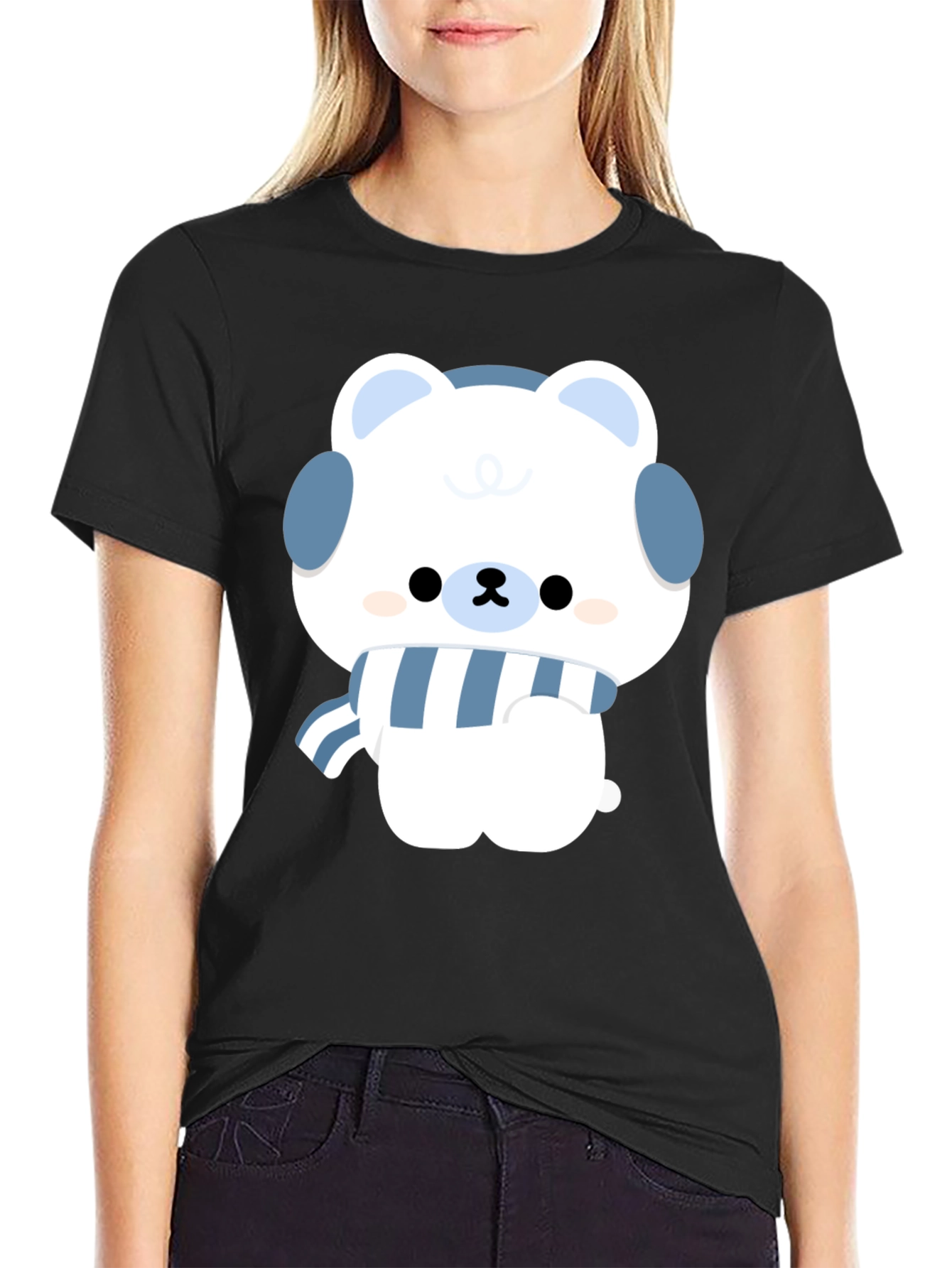 Cute Winter Bear Graphic Tee - Stylish & Cozy