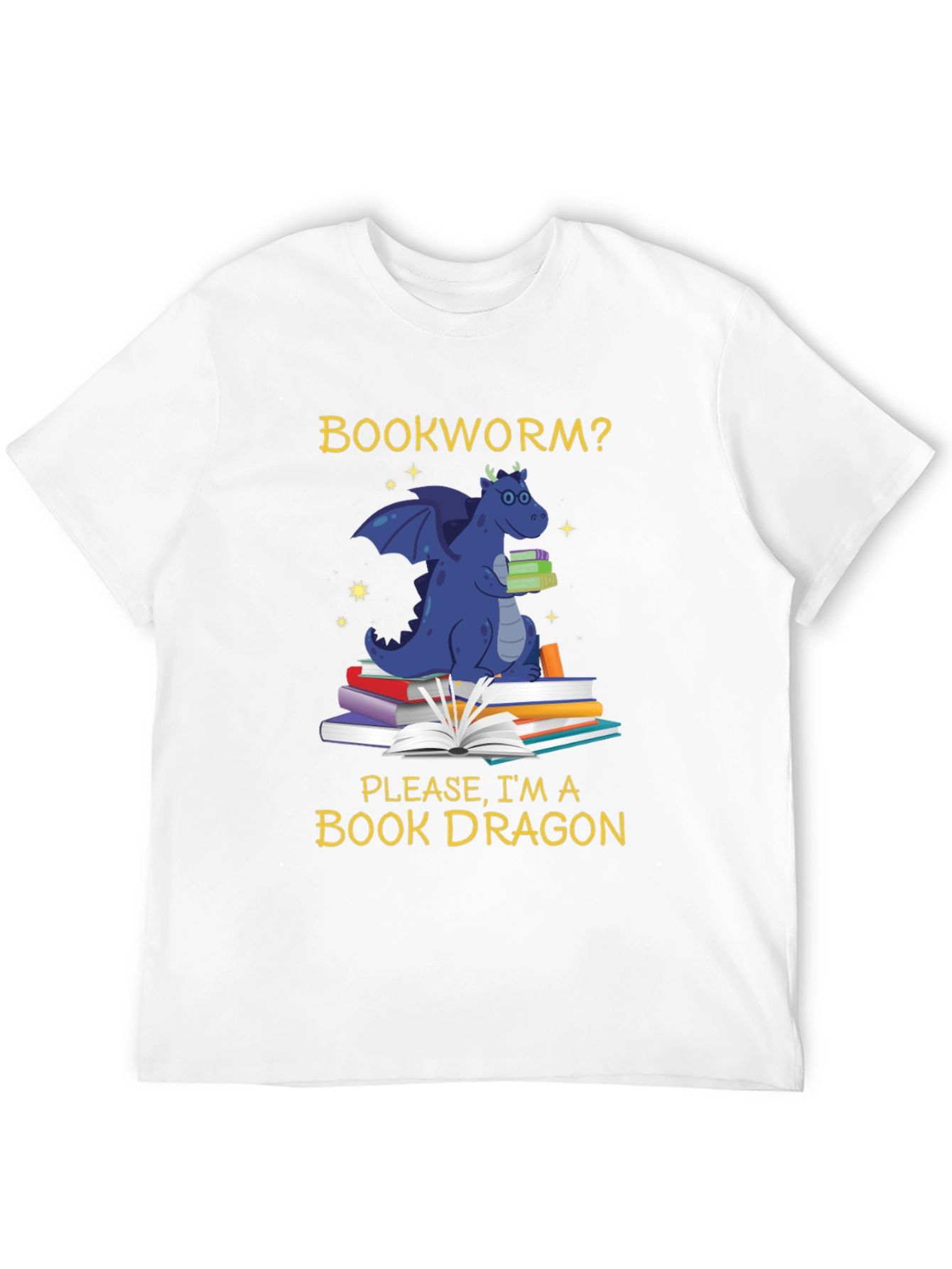 Book Dragon T-Shirt - Funny Bookworm Reading Tee
