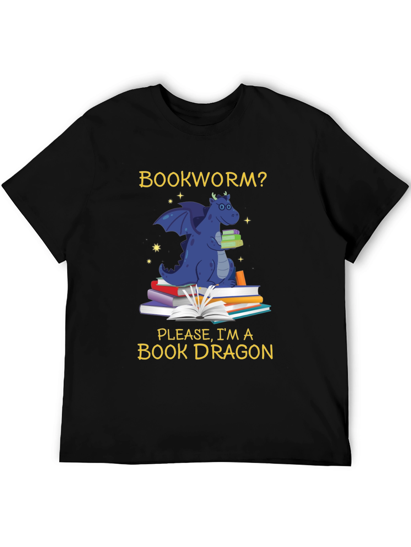 Book Dragon T-Shirt - Funny Bookworm Reading Tee