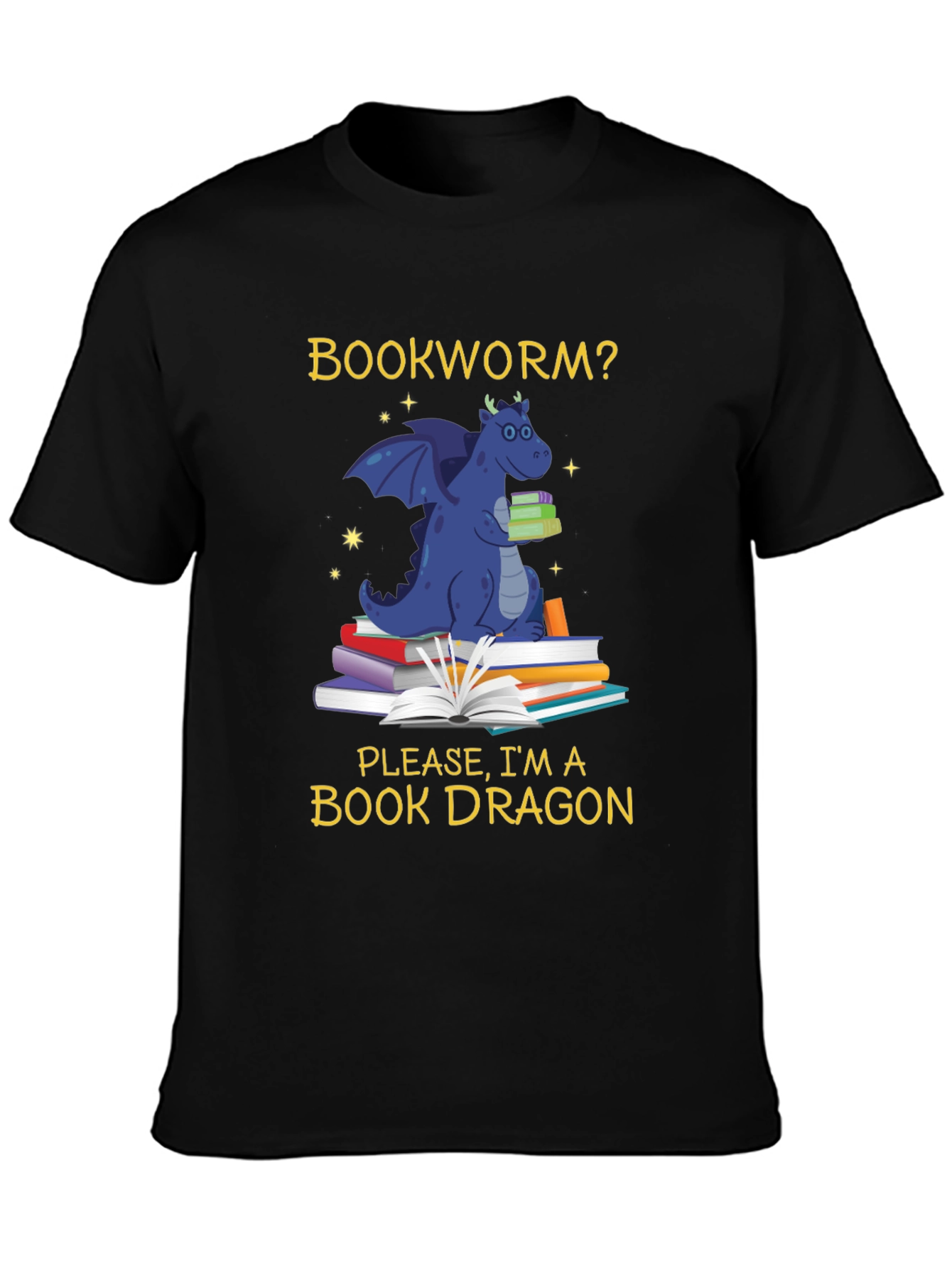 Book Dragon T-Shirt - Funny Bookworm Reading Tee