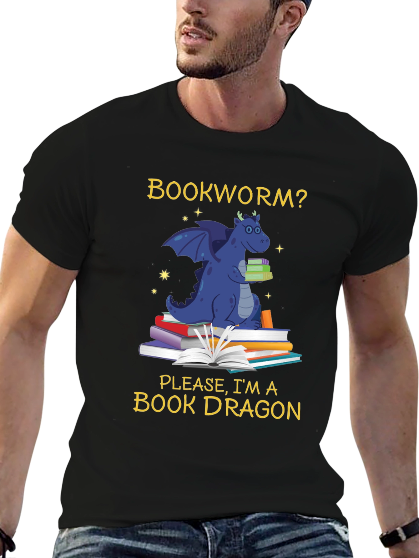 Book Dragon T-Shirt - Funny Bookworm Reading Tee