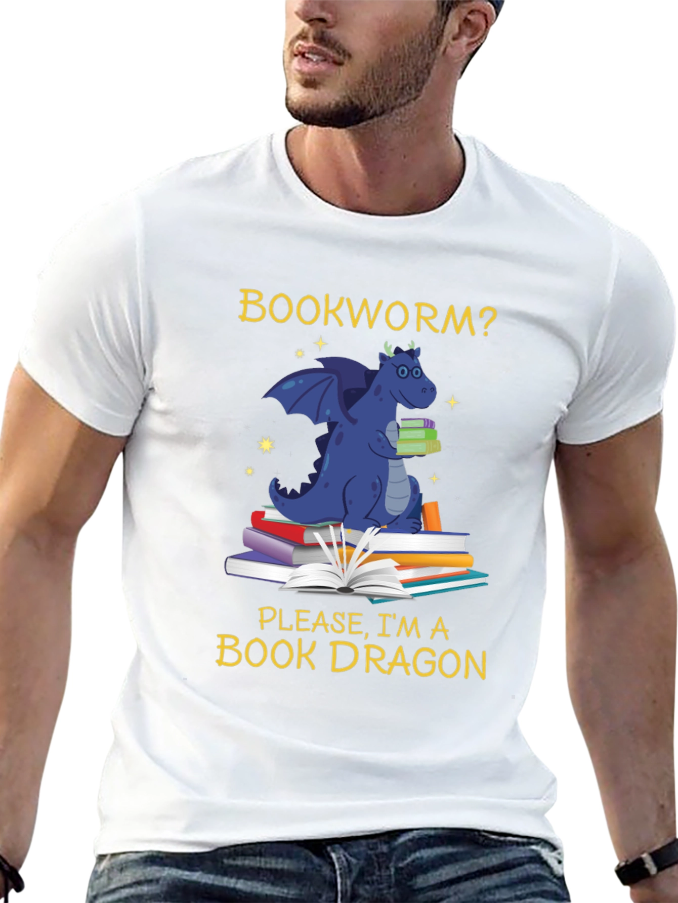 Book Dragon T-Shirt - Funny Bookworm Reading Tee