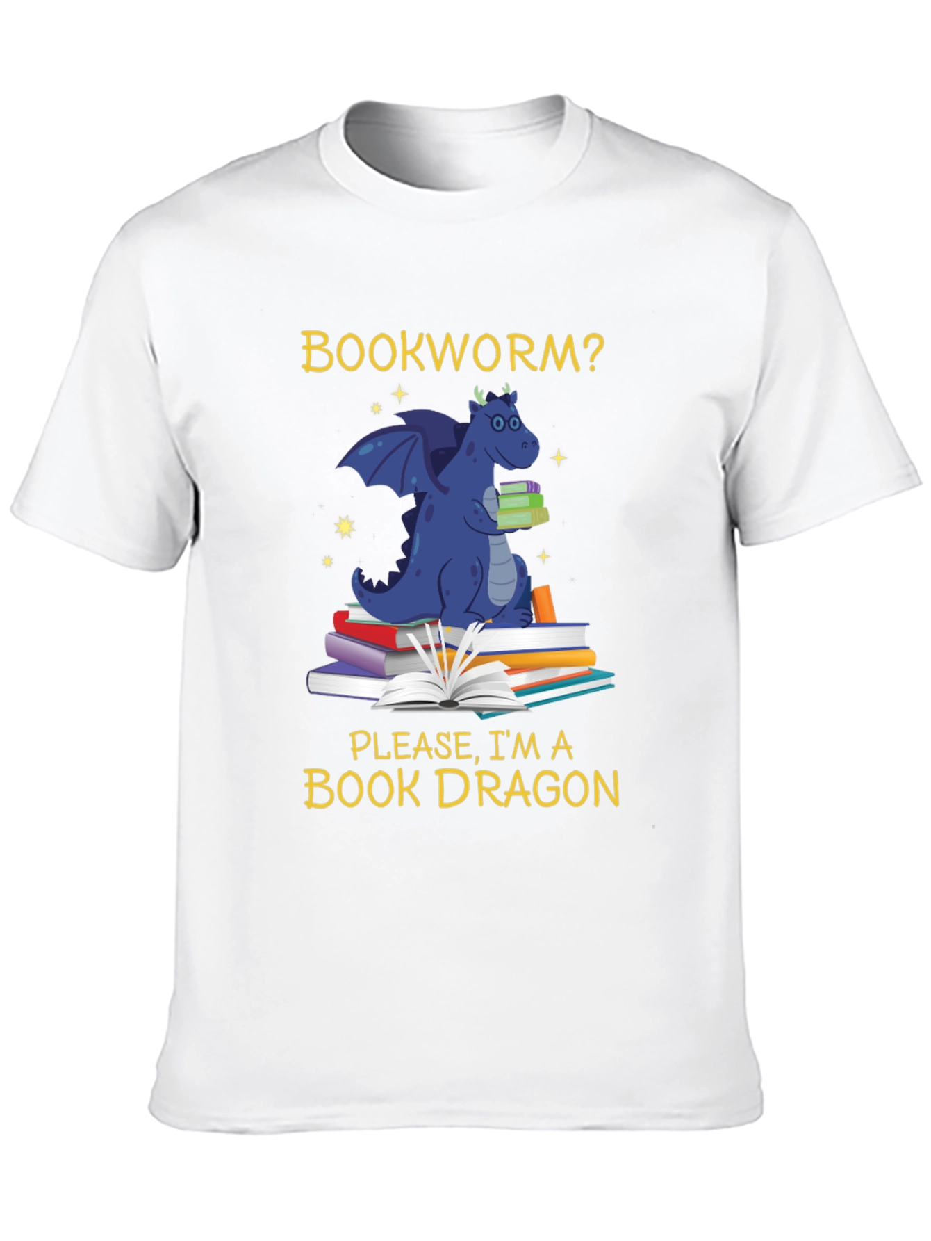 Book Dragon T-Shirt - Funny Bookworm Reading Tee