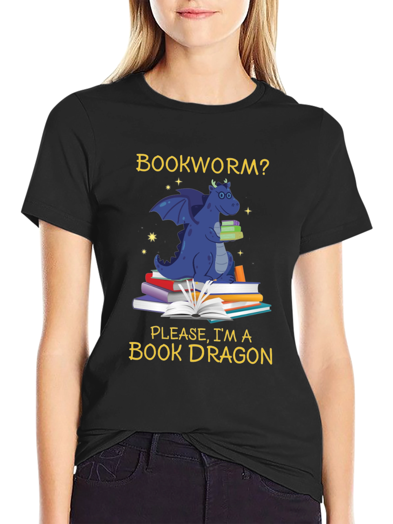 Book Dragon T-Shirt - Funny Bookworm Reading Tee