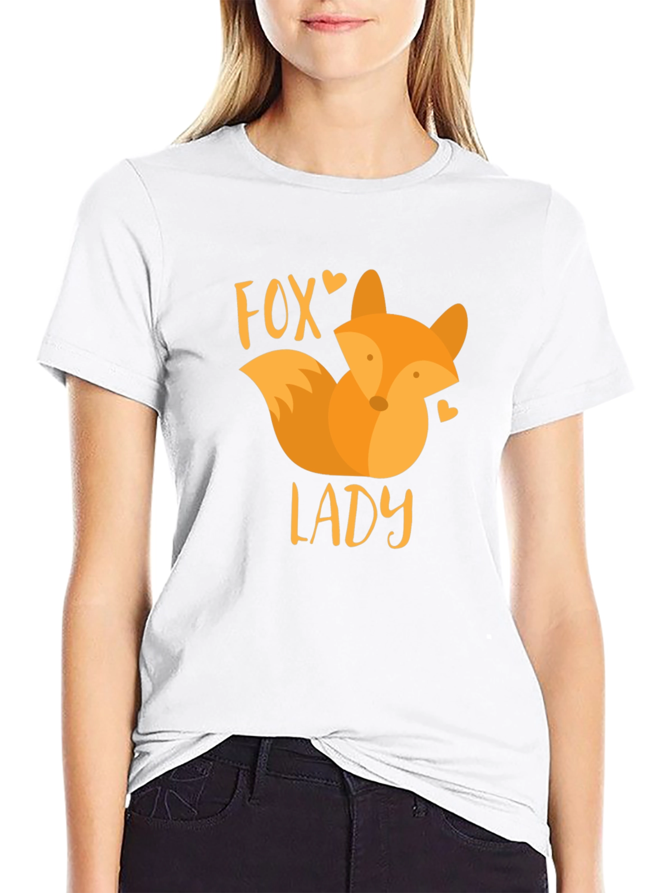 Fox Lady Graphic T-Shirt - Fun Animal Design