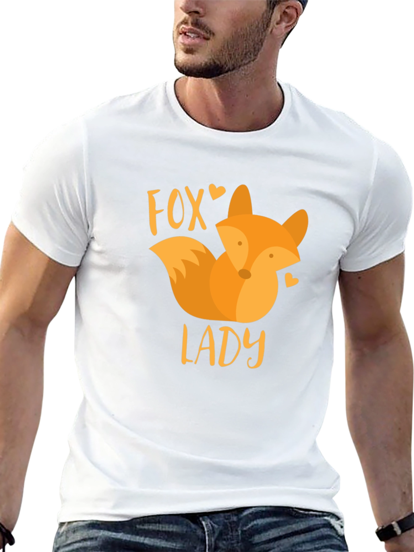Fox Lady Graphic T-Shirt - Fun Animal Design