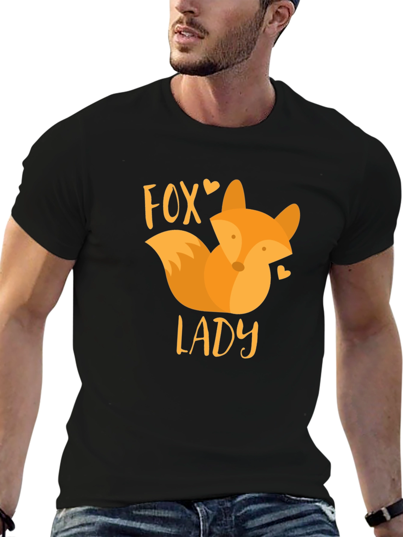Fox Lady Graphic T-Shirt - Fun Animal Design