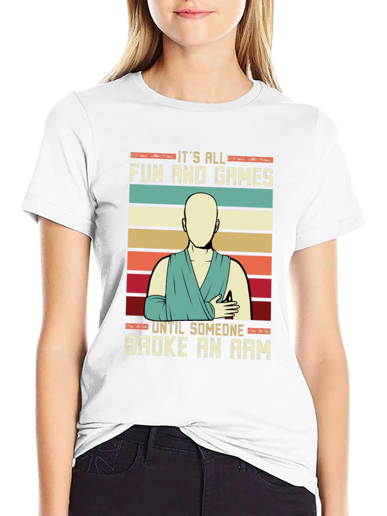 Its All Fun and Games Broken Arm T-Shirt