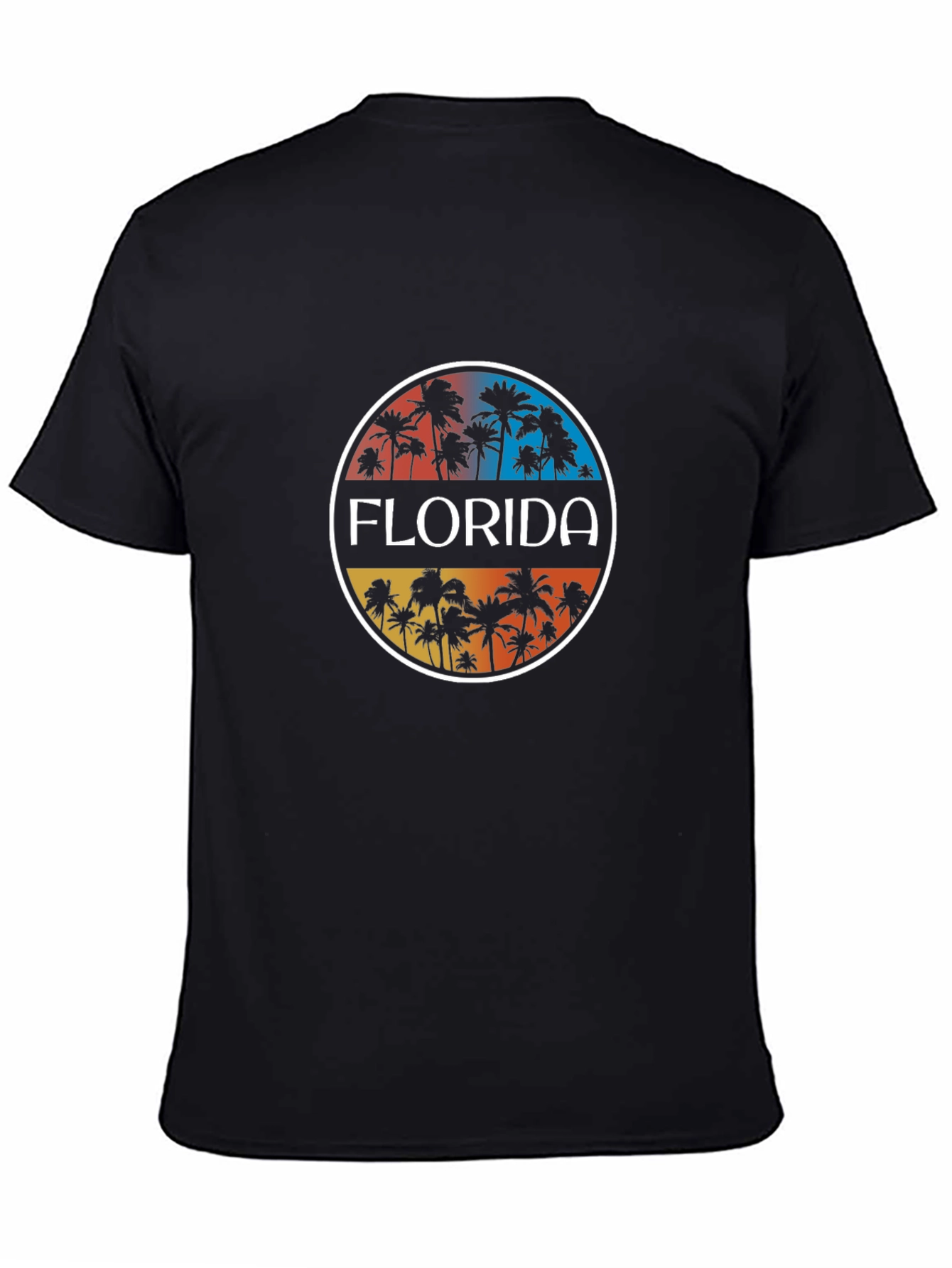 Florida Palm Tree Graphic Tee - Black