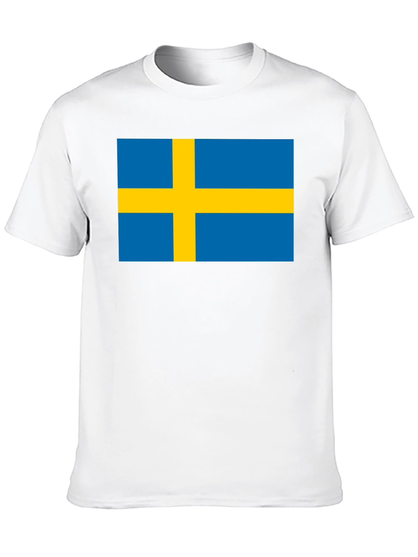Swedish Flag T-Shirt - Black Crew Neck Tee