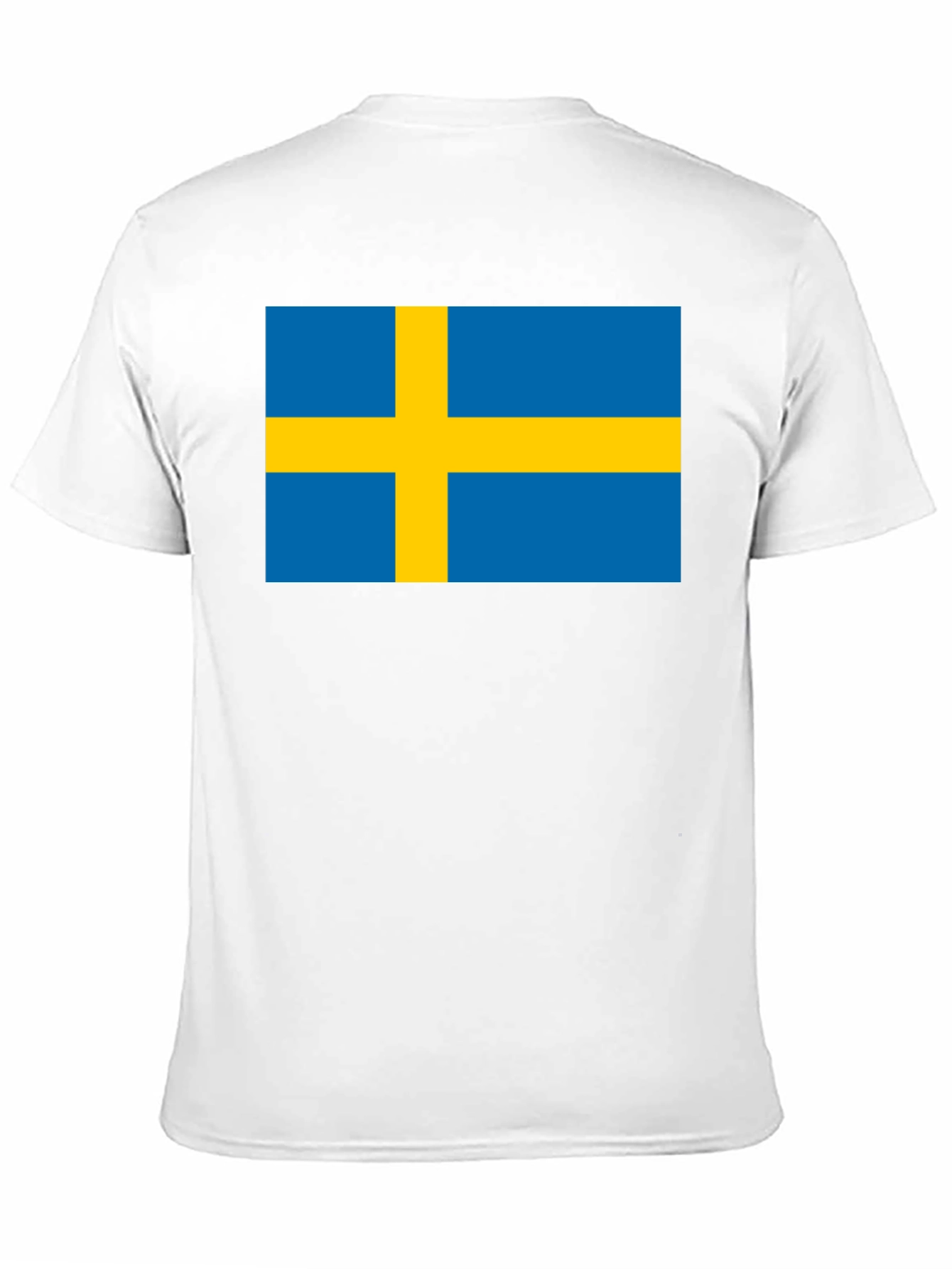 Swedish Flag T-Shirt - Black Crew Neck Tee