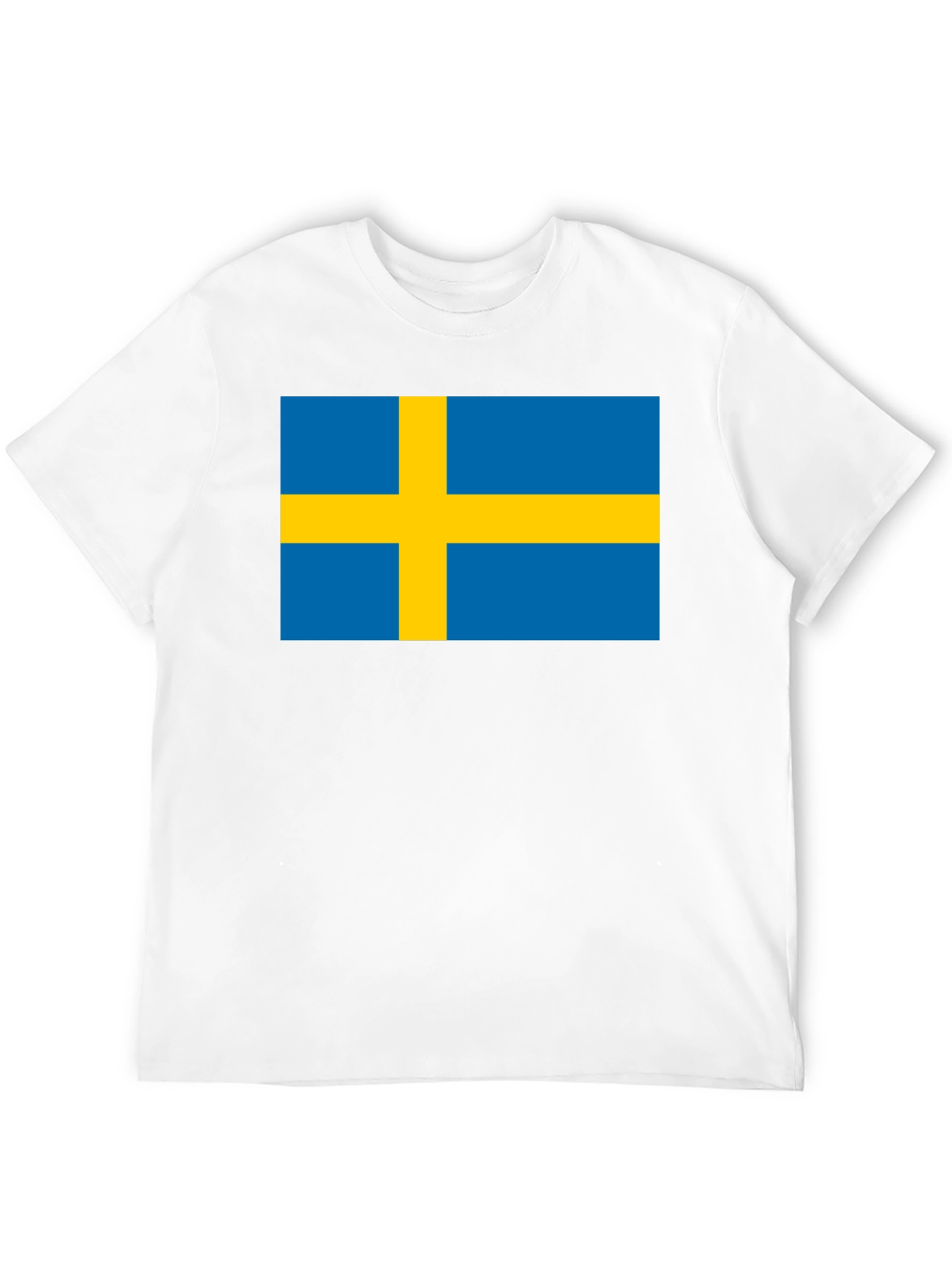 Swedish Flag T-Shirt - Black Crew Neck Tee