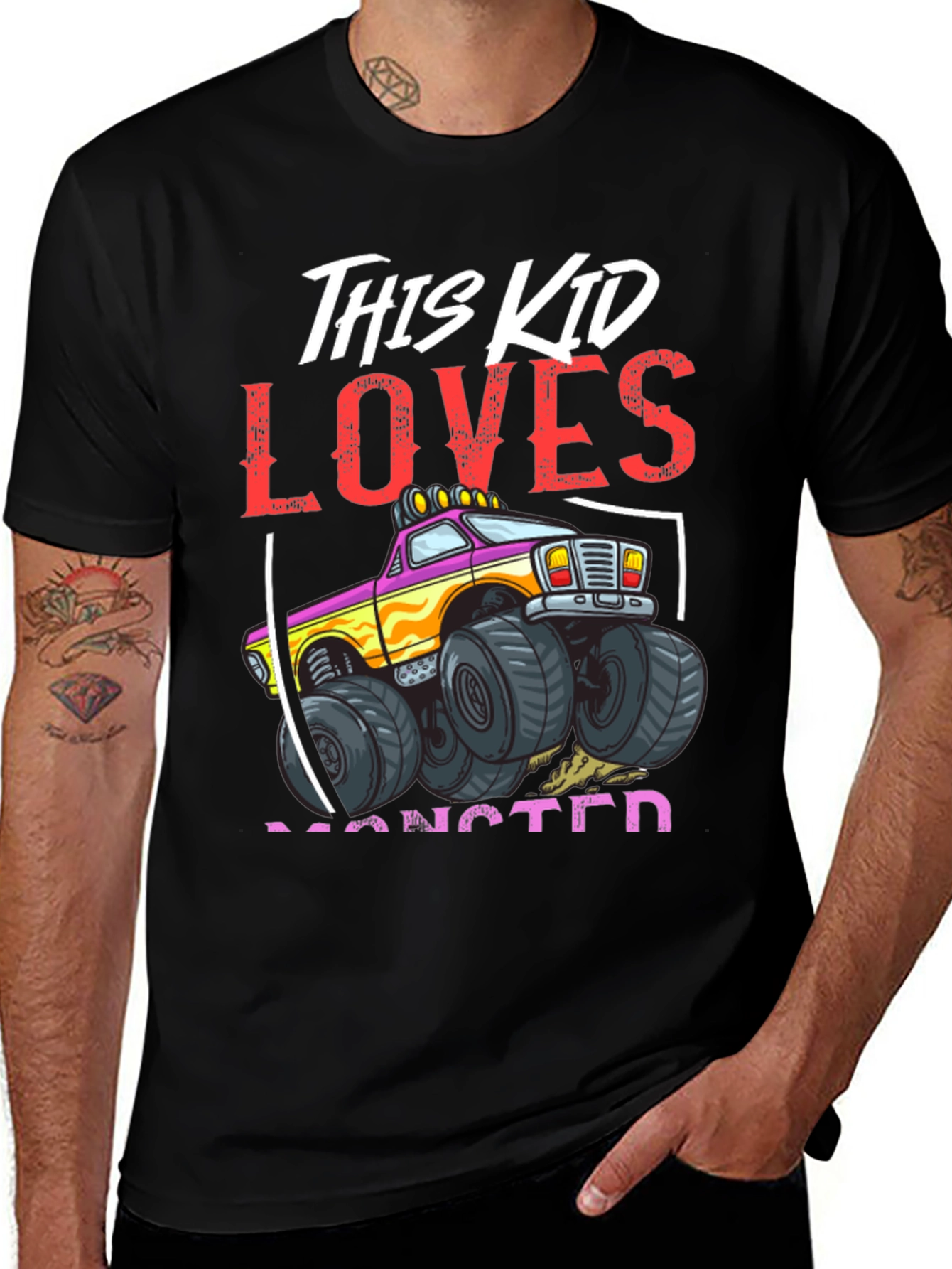 Monster Truck Kids Graphic T-Shirt