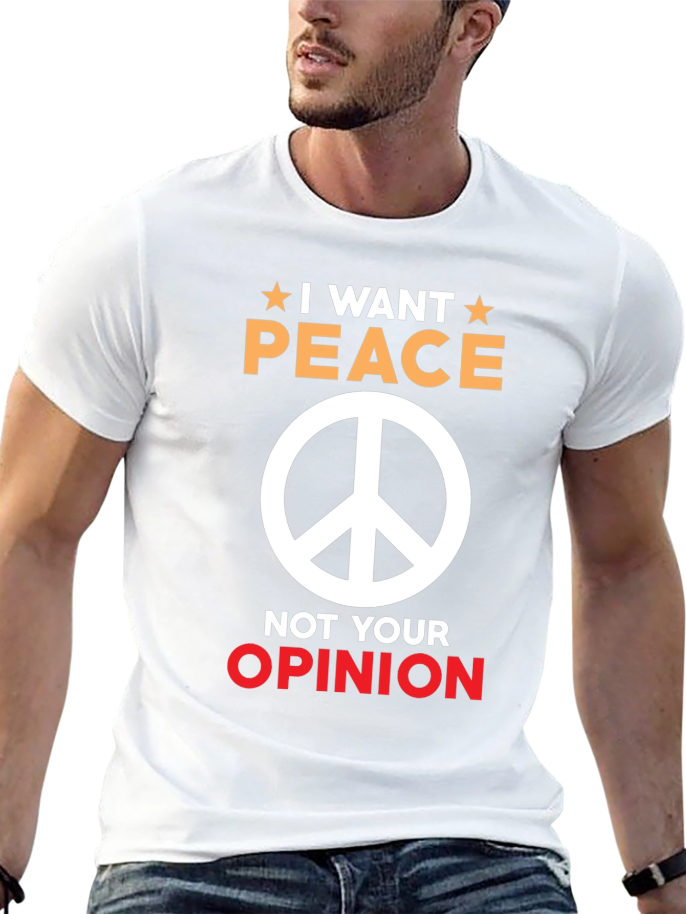 I Want Peace Graphic Tee - Unisex Black T-Shirt