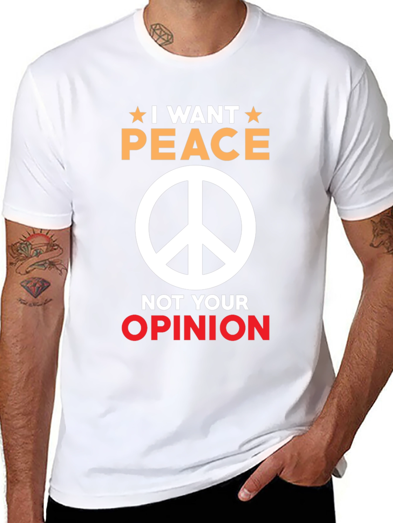 I Want Peace Graphic Tee - Unisex Black T-Shirt