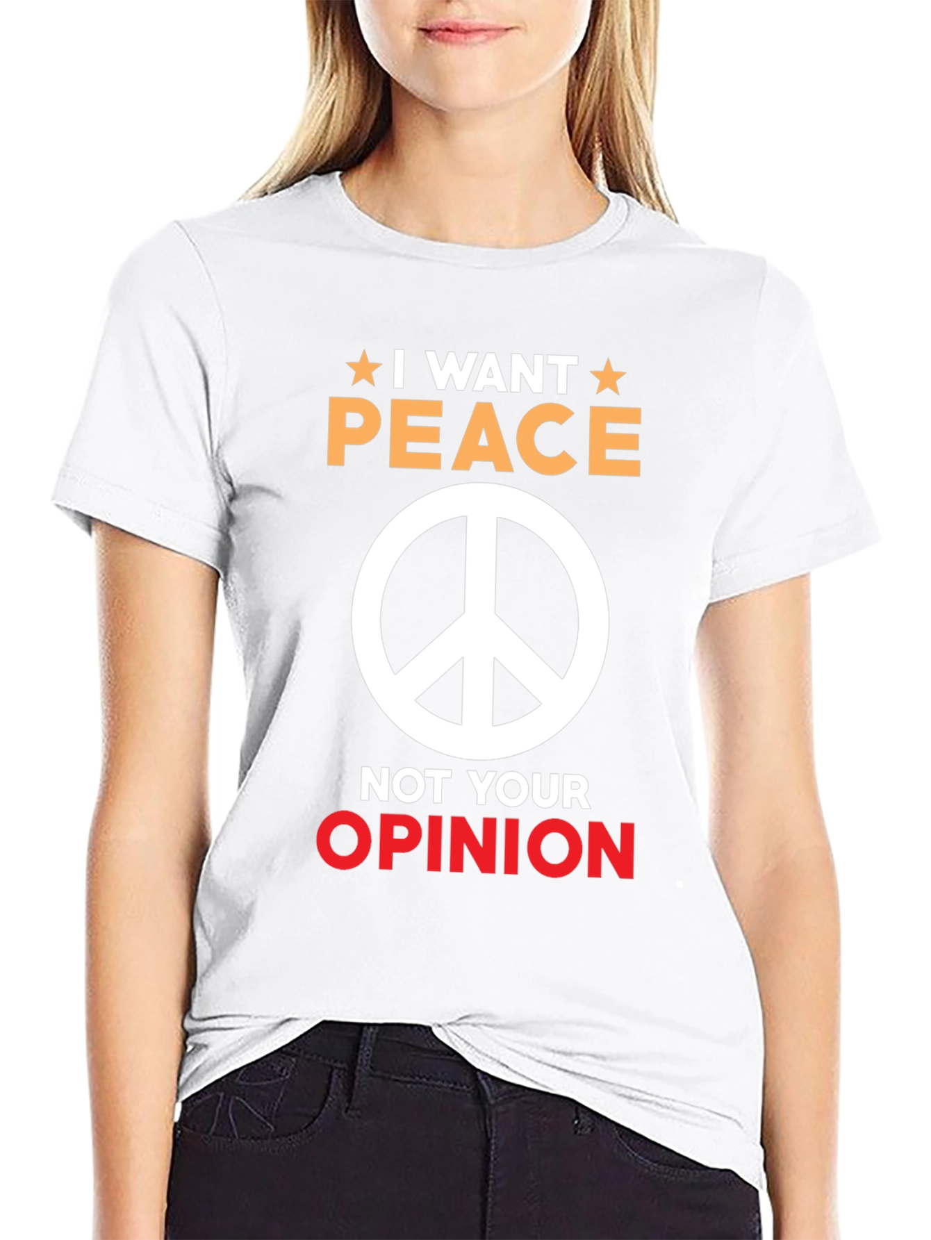 I Want Peace Graphic Tee - Unisex Black T-Shirt