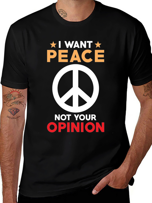 I Want Peace Graphic Tee - Unisex Black T-Shirt