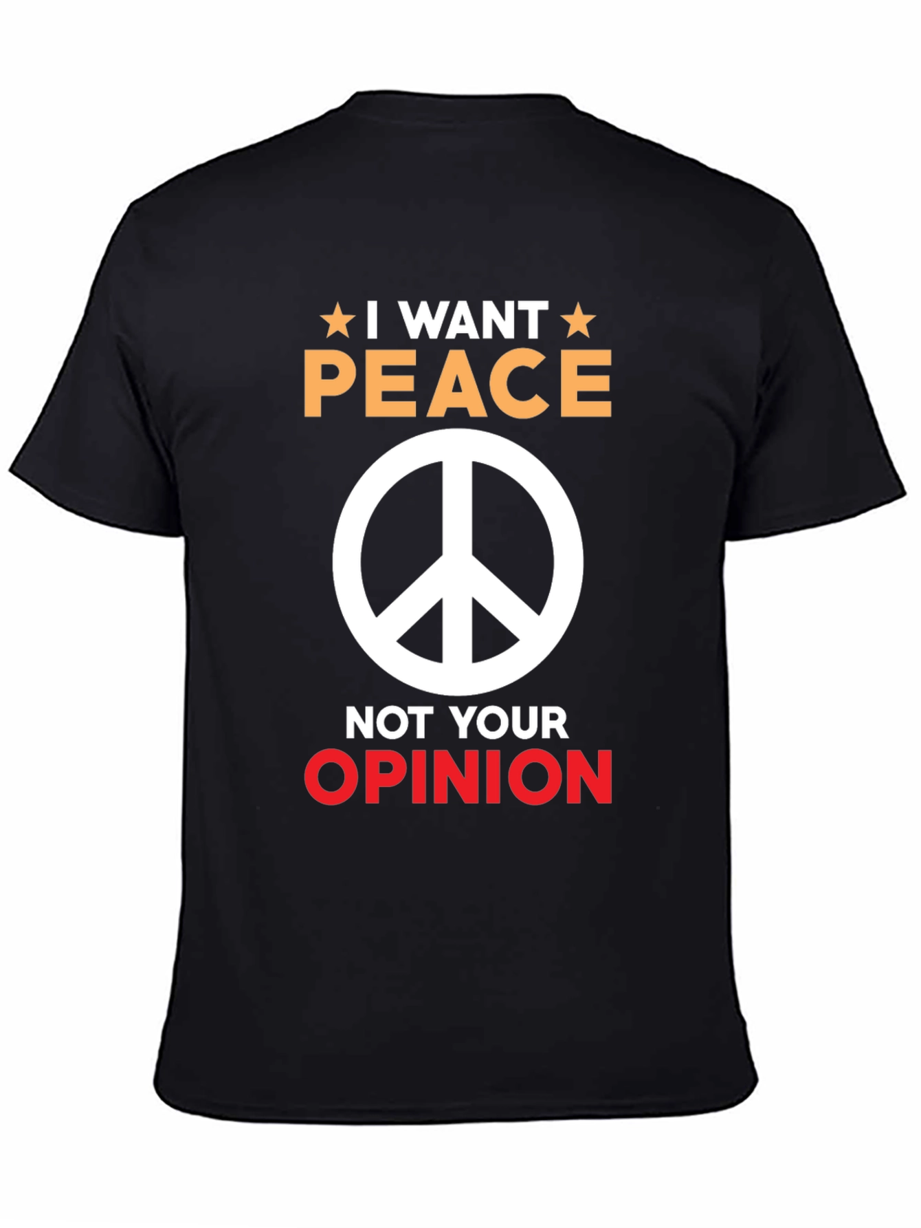 I Want Peace Graphic Tee - Unisex Black T-Shirt