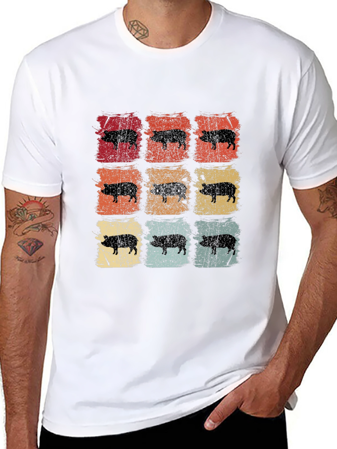 Retro Pig Graphic Tee